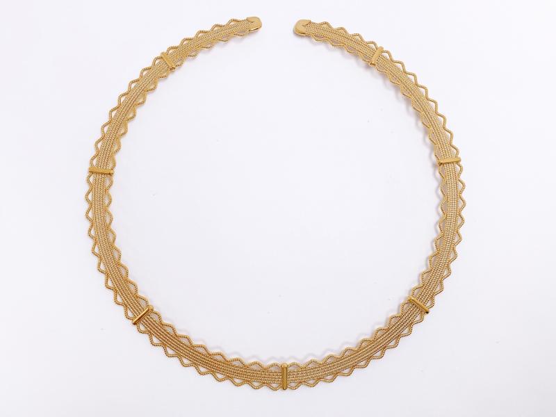 [Ozel] Stylish Glossy Brass Choker Necklace