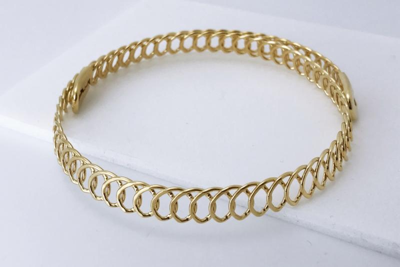 [Ozel] Vintage Vibe Glossy Brass Choker Necklace