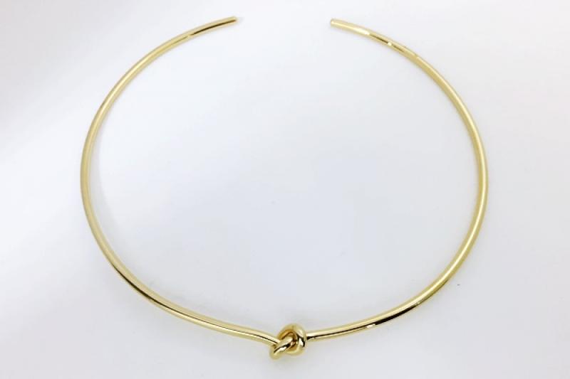 [Ozel] Romantic Mood Glossy Brass Choker Necklace