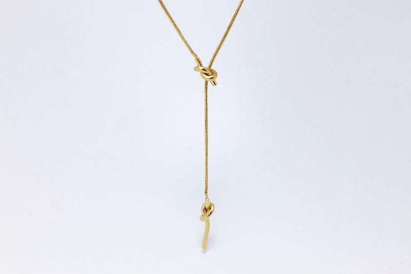 [Ozel] Modern Classic Glossy Brass Necklace