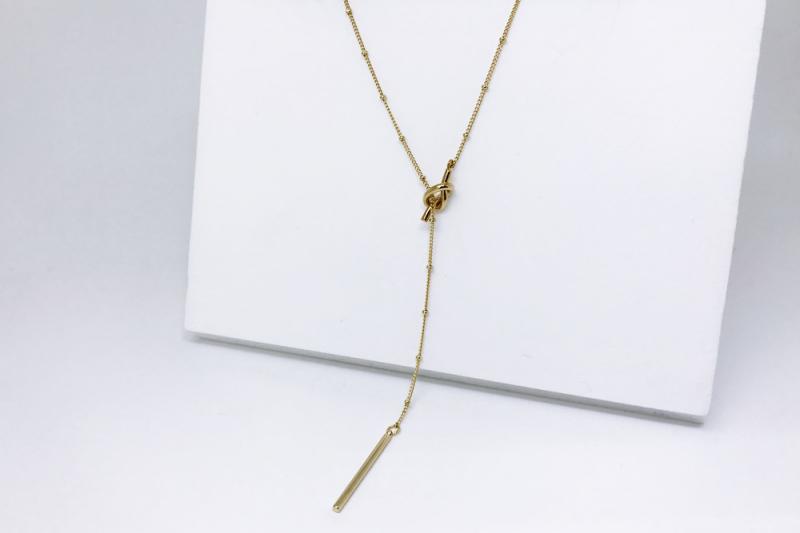 [Ozel] Stylish Glossy Brass Necklace