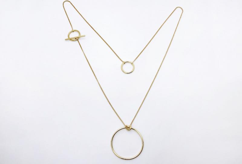 [Ozel] Unique Mood Glossy Brass Necklace
