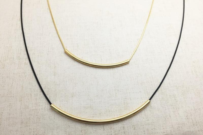 [Ozel] Casual Mood Glossy Chain Brass Necklace