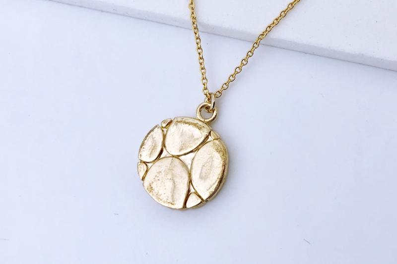 [Ozel] Daily Statement Glossy Brass Necklace