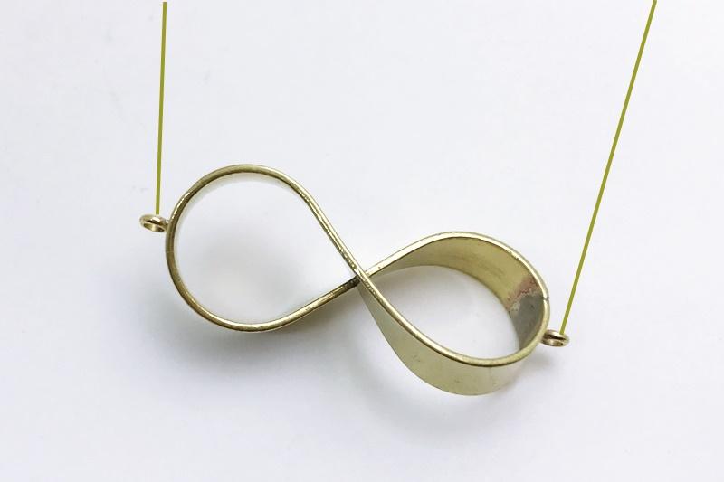 [Ozel] Modern Classic Glossy Brass Necklace