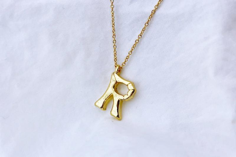 [Ozel] Layered Asymmetrical Curve Brass Necklace
