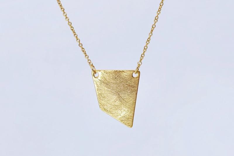 [Ozel] Simple Minimal Asymmetrical Curve Necklace