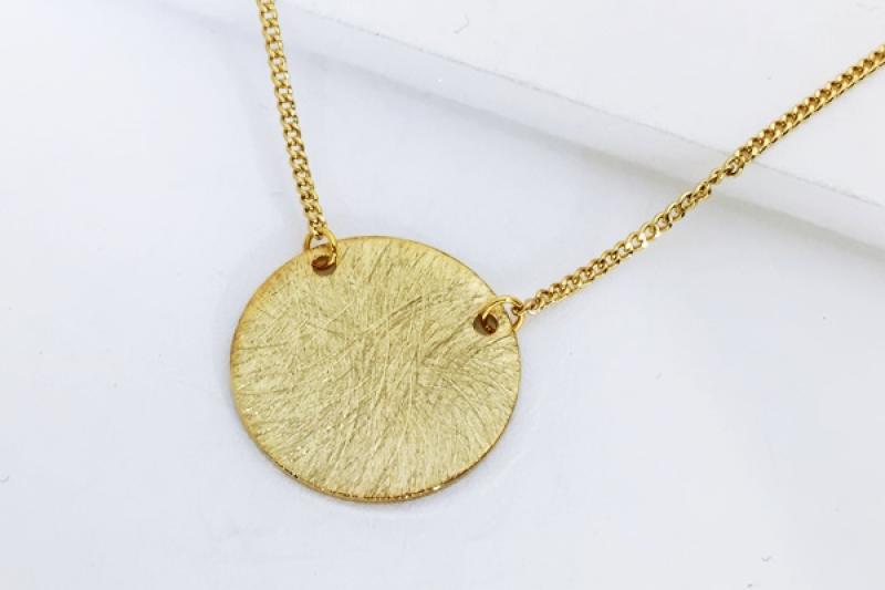 [Ozel] Delicate Fit Asymmetrical Curve Brass Necklace