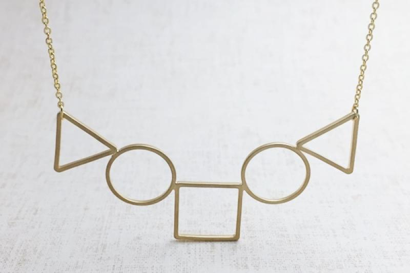 [Ozel] Luxurious Glossy Brass Necklace
