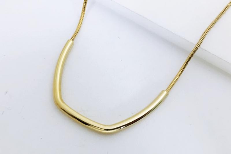 [Ozel] Layered Glossy Brass Necklace
