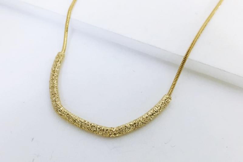 [Ozel] Casual Mood Glossy Brass Necklace