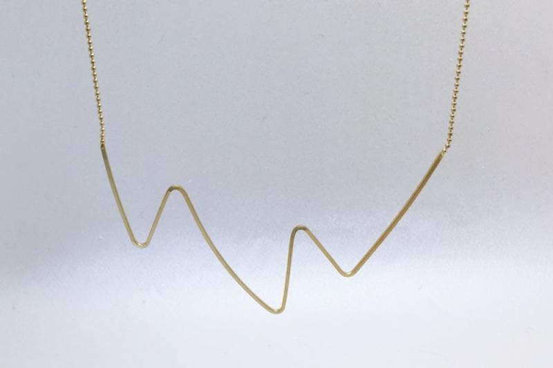 [Ozel] Delicate Fit Glossy Brass Necklace