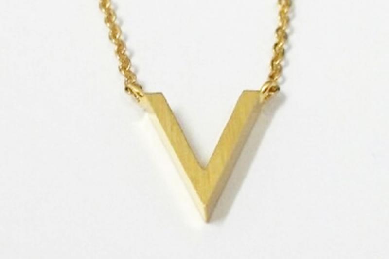 [Ozel] Daily Point Matte Brass Necklace
