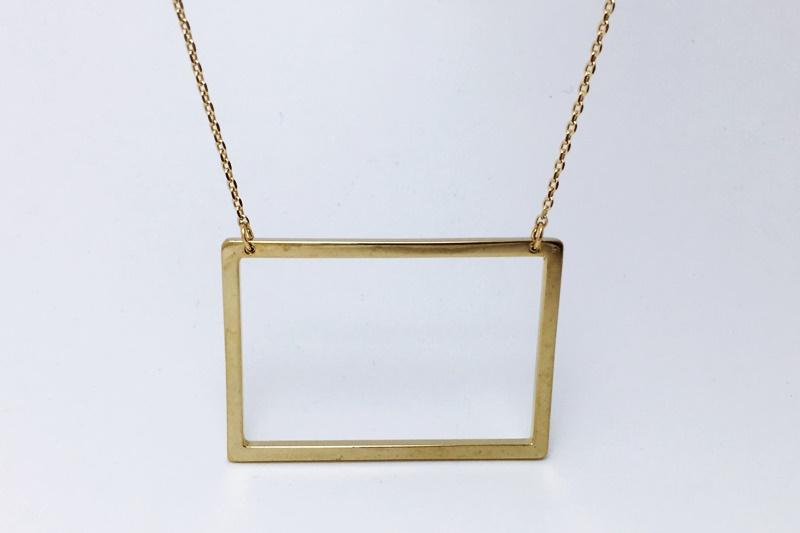 [Ozel] Unique Mood Glossy Brass Necklace