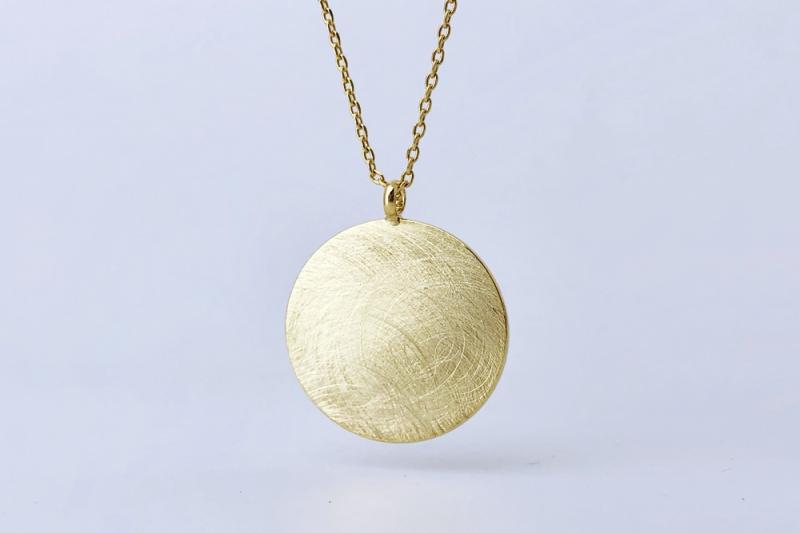 [Ozel] Vintage Vibe Asymmetrical Curve Brass Necklace