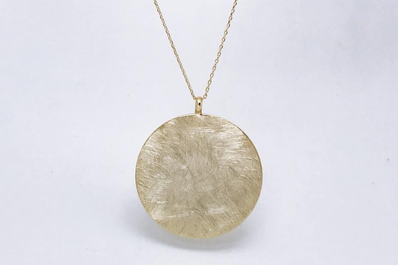 [Ozel] Casual Mood Asymmetrical Curve Brass Necklace