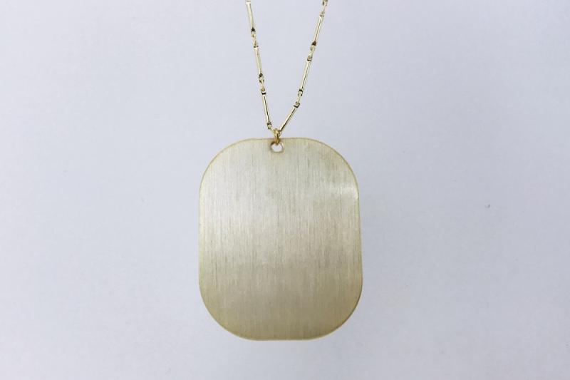[Ozel] Wedding Guest Look Matte Brass Necklace
