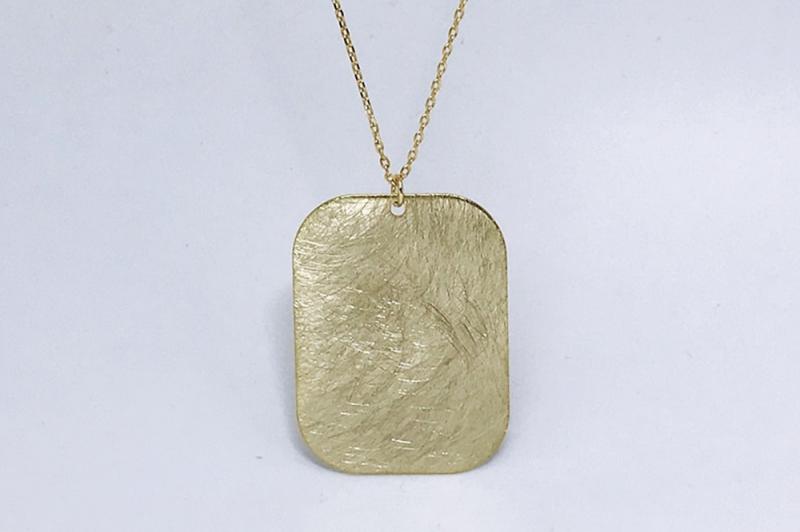 [Ozel] Feminine Asymmetrical Curve Brass Necklace