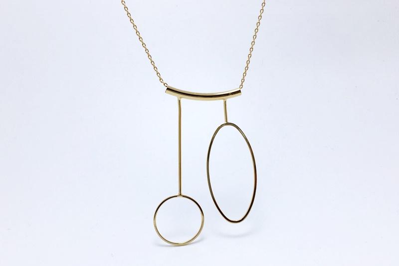 [Ozel] Elegant Glossy Brass Necklace