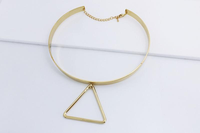 [Ozel] Unique Mood Glossy Brass Choker Necklace