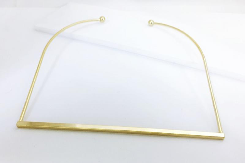 [Ozel] Statement Look Glossy Brass Choker Necklace
