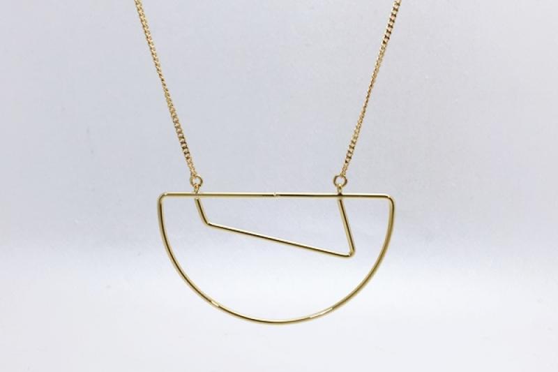 [Ozel] Wedding Guest Look Glossy Brass Necklace