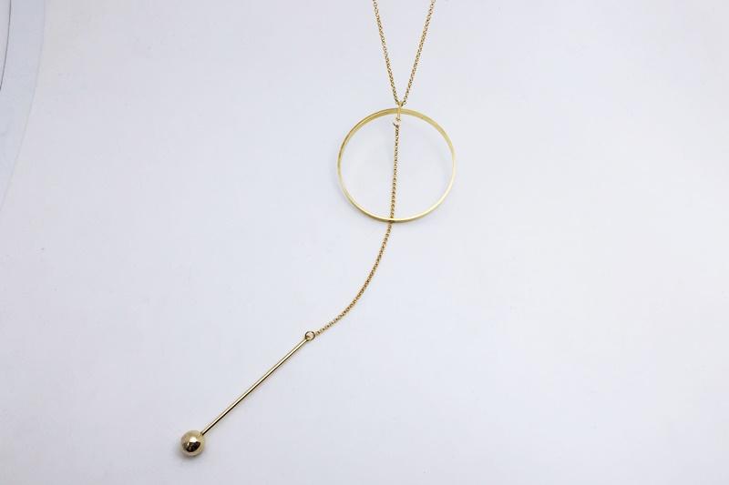 [Ozel] Trendy Glossy Brass Necklace