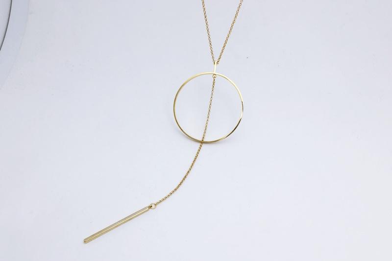 [Ozel] Wedding Guest Look Glossy Brass Necklace