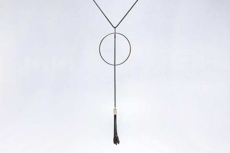 [Ozel] Sophisticated Glossy Chain Brass Necklace