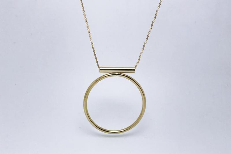 [Ozel] Luxurious Glossy Brass Necklace