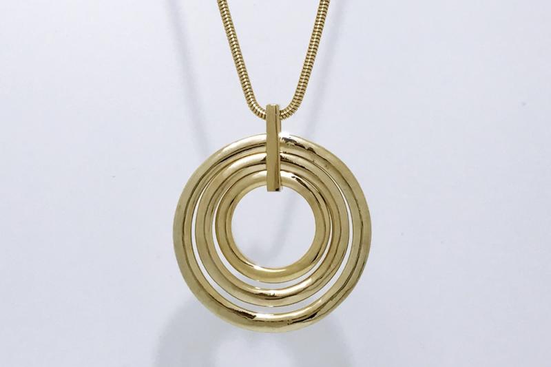 [Ozel] Simple Minimal Glossy Brass Zinc Alloy Necklace
