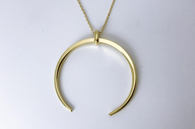 [Ozel] Romantic Mood Glossy Brass Necklace