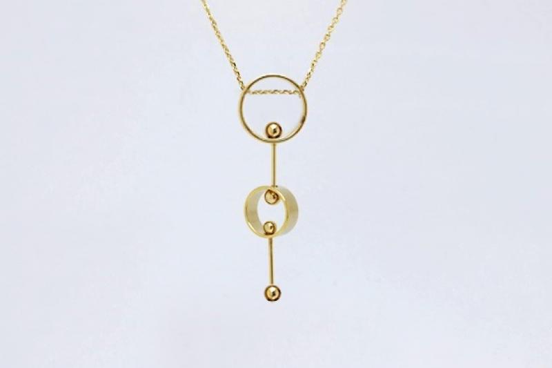 [Ozel] Elegant Glossy Brass Necklace