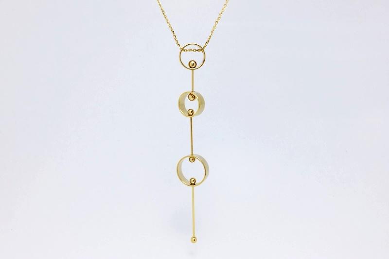 [Ozel] Daily Point Glossy Brass Necklace