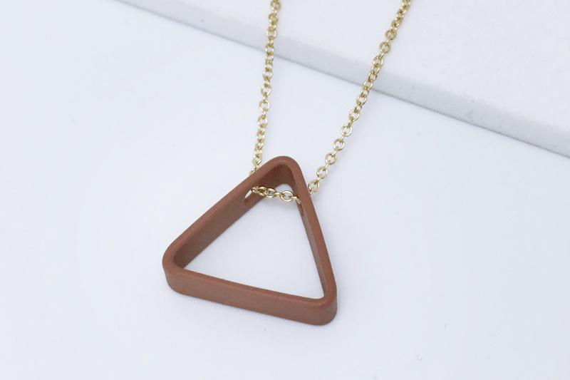Daily Point Glossy Brass Necklace [Ozel]