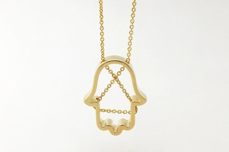 [Ozel] Glossy Brass Necklace with Subtle Charm