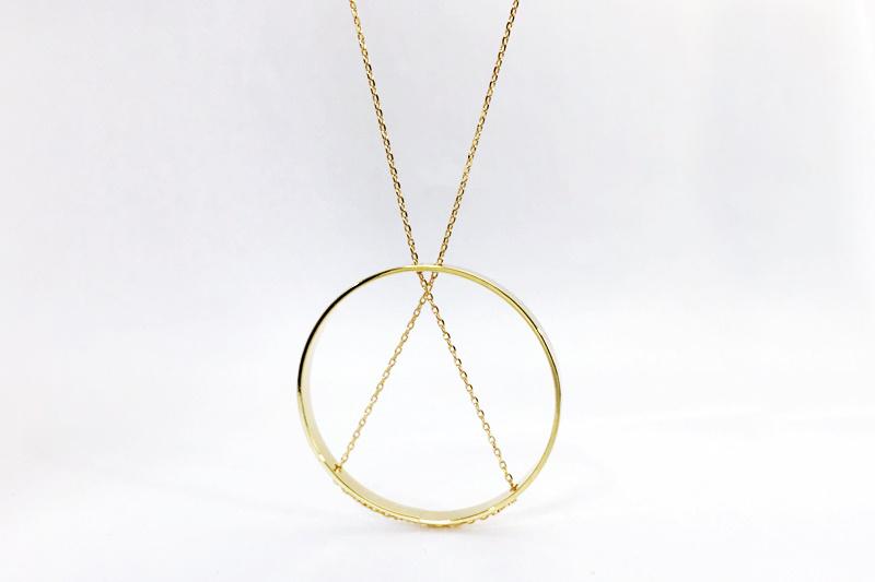 [Ozel] Unique Mood Glossy Brass Necklace