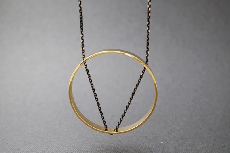 [Ozel] Simple Minimal Glossy Brass Necklace