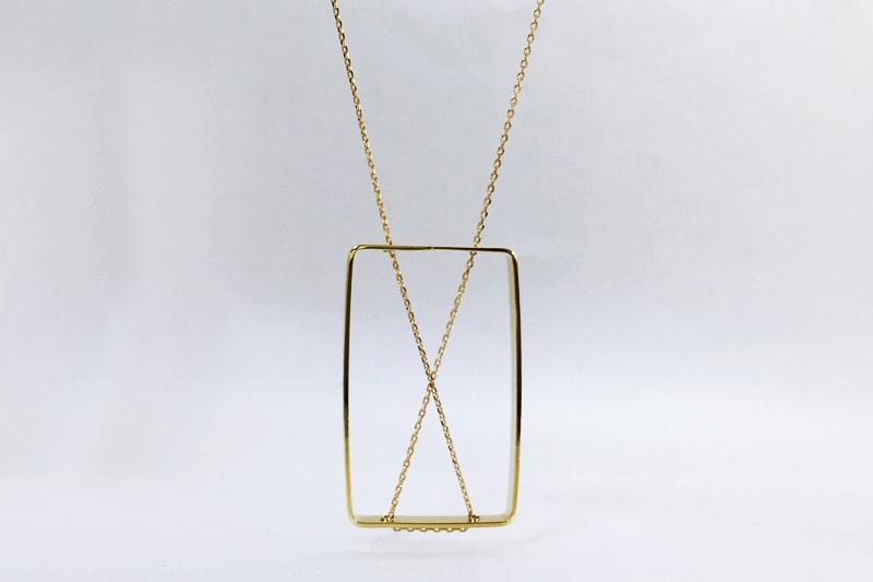 [Ozel] Daily Point Glossy Brass Necklace