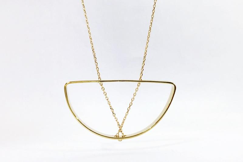 [Ozel] Trendy Glossy Brass Necklace