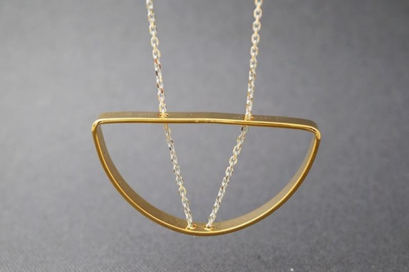 [Ozel] Layered Glossy Brass Necklace