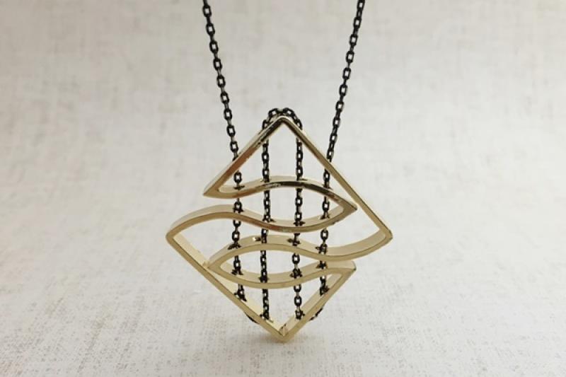 [Ozel] Romantic Mood Glossy Brass Necklace
