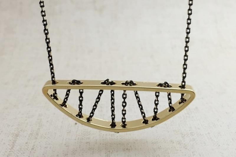 [Ozel] Romantic Mood Glossy Brass Necklace
