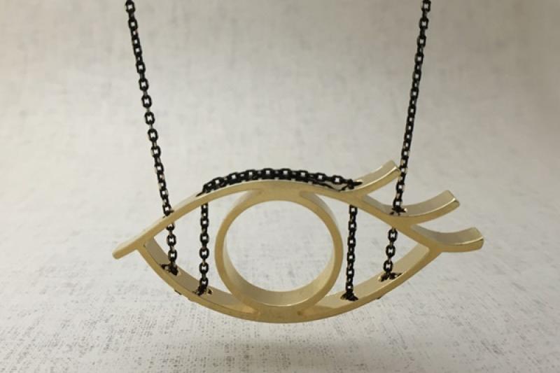 [Ozel] Luxurious Glossy Brass Necklace