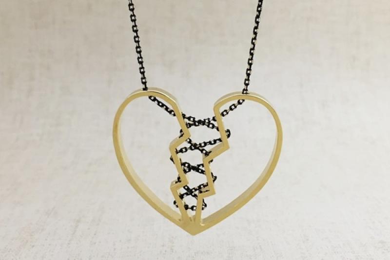 [Ozel] Girlfriend Gift Glossy Brass Necklace