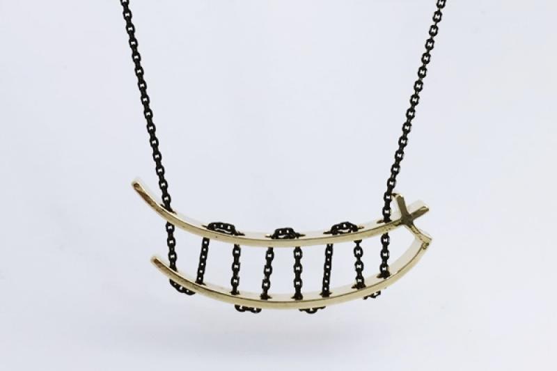 [Ozel] Simple Minimal Glossy Brass Necklace [Ozel]