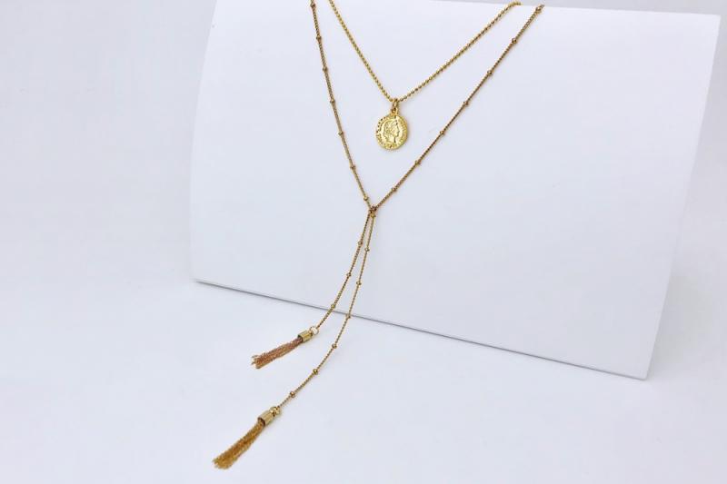 [Ozel] Daily Point Coin Brass Necklace