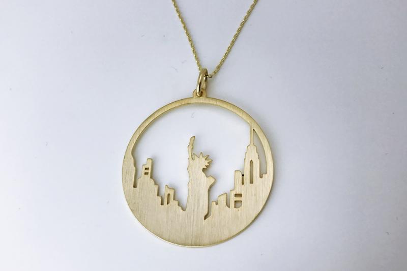 [Ozel] Unique Mood Matte Brass Necklace