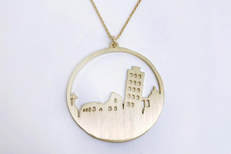 [Ozel] Daily Point Matte Brass Necklace
