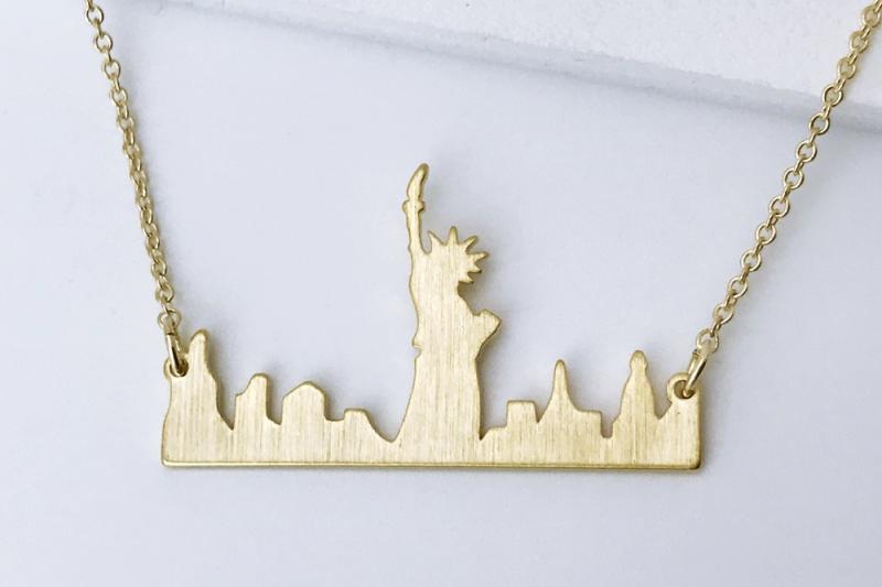 [Ozel] Subtle Charm Matte Brass Necklace